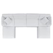 Modway Commix 6-Piece Modern Fabric Upholstered Outdoor Sectional Sofa in White