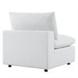 Modway Commix 6-Piece Modern Fabric Upholstered Outdoor Sectional Sofa in White