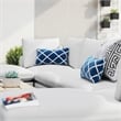 Modway Commix 6-Piece Modern Fabric Upholstered Outdoor Sectional Sofa in White