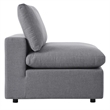 Modway Commix 5-Piece Modern Fabric Upholstered Patio Sectional Sofa in Slate