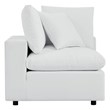 Modway Commix 5-Piece Modern Fabric Upholstered Patio Sectional Sofa in White