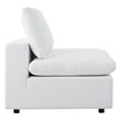 Modway Commix 5-Piece Modern Fabric Upholstered Patio Sectional Sofa in White
