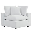 Modway Commix 5-Piece Modern Fabric Upholstered Patio Sectional Sofa in White