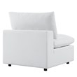 Modway Commix 5-Piece Modern Fabric Upholstered Patio Sectional Sofa in White