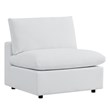 Modway Commix 5-Piece Modern Fabric Upholstered Patio Sectional Sofa in White