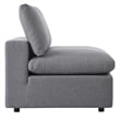 Modway Commix 5-Piece Fabric Upholstered Outdoor Sectional Sofa in Slate