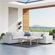 Modway Commix 5-Piece Fabric Upholstered Outdoor Sectional Sofa in White