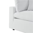 Modway Commix 5-Piece Fabric Upholstered Outdoor Sectional Sofa in White