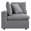 Modway Commix 7-Piece Modern Fabric Upholstered Outdoor Sectional Sofa in Slate