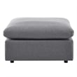 Modway Commix 7-Piece Modern Fabric Upholstered Outdoor Sectional Sofa in Slate