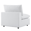 Modway Commix 7-Piece Modern Fabric Upholstered Outdoor Sectional Sofa in White