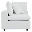 Modway Commix 7-Piece Modern Fabric Upholstered Outdoor Sectional Sofa in White