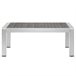 Modway Shore 8-Piece Modern Fabric/Aluminum Outdoor Sectional Sofa Set in Gray