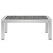 Modway Shore 8-Piece Modern Fabric/Aluminum Outdoor Sectional Sofa Set in Navy