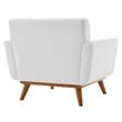 Modway Engage Modern Upholstered Fabric Tufted Armchair in White