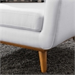 Modway Engage Modern Upholstered Fabric Tufted Armchair in White