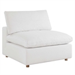 Modway Commix 4-Piece Fabric Down Filled Sectional Sofa Set in Pure White