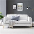 Modway Kaiya Modern Polyester Fabric Sofa with Gold Metal Leg in White