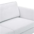 Modway Kaiya Modern Polyester Fabric Sofa with Gold Metal Leg in White