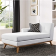 Modway Engage Left-Facing Upholstered Fabric and Wood Chaise in White