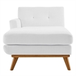 Modway Engage Left-Facing Upholstered Fabric and Wood Chaise in White