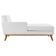 Modway Engage Left-Facing Upholstered Fabric and Wood Chaise in White