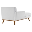 Modway Engage Left-Facing Upholstered Fabric and Wood Chaise in White