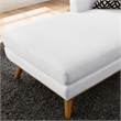 Modway Engage Left-Facing Upholstered Fabric and Wood Chaise in White