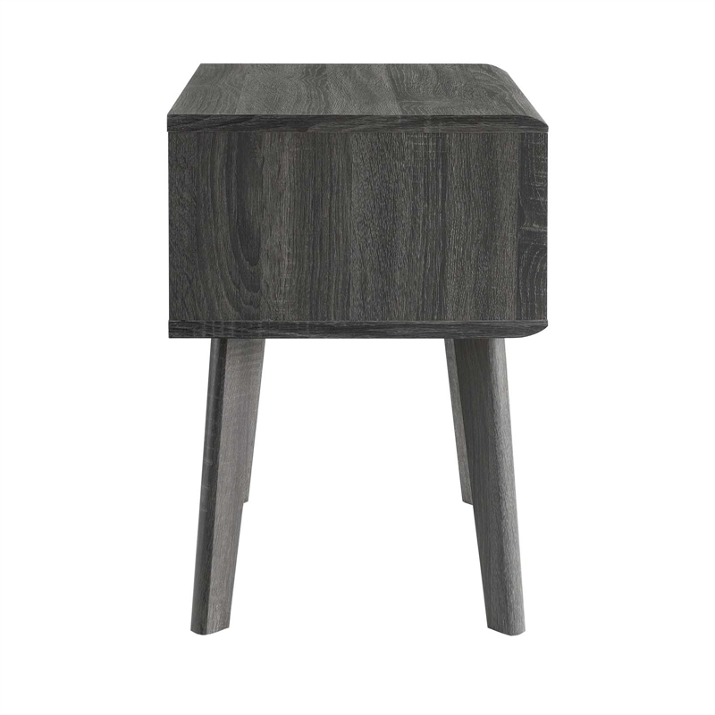 Modway Render Modern Wood and Particleboard End Table in Charcoal