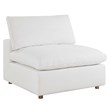 Modway Commix 8-Piece Fabric Down Filled Sectional Sofa in Pure White