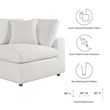 Modway Commix 8-Piece Fabric Down Filled Sectional Sofa in Pure White
