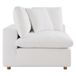 Modway Commix 8-Piece Fabric Down Filled Sectional Sofa in Pure White