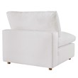 Modway Commix 8-Piece Fabric Down Filled Sectional Sofa in Pure White