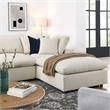 Modway Commix 7-Piece Fabric Down Filled Sectional Sofa in Light Beige