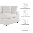 Modway Commix 7-Piece Fabric Down Filled Sectional Sofa in Pure White