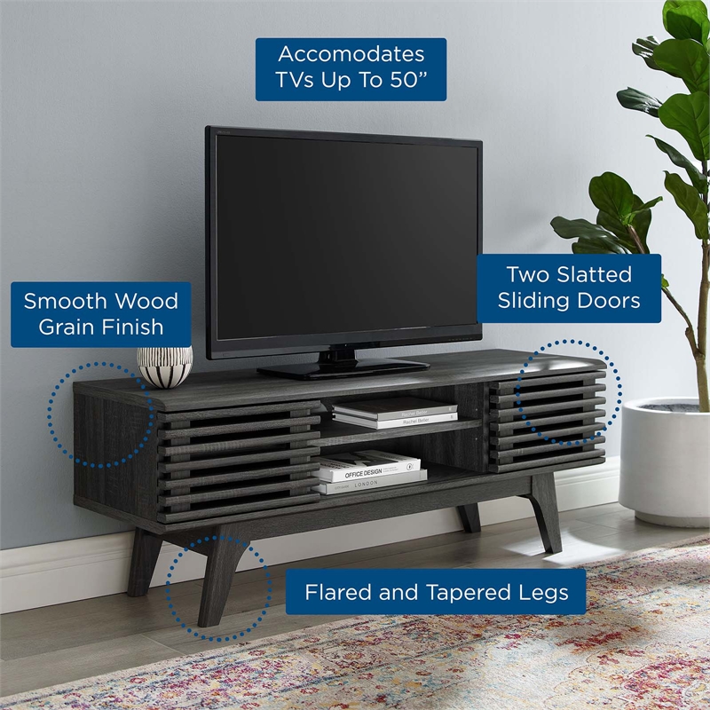 Modway Render Particleboard Media Console TV Stand for TVs up to 78