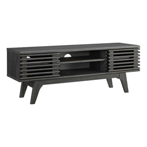 Modway Render Particleboard Media Console TV Stand for TVs up to 78&quot in Charcoal
