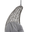 Modway Landscape Rattan Patio Hanging Chaise Lounge Swing Chair in Light Gray