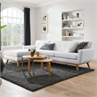 Modway Engage Left-Facing Upholstered Fabric Sectional Sofa in White