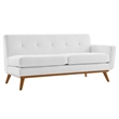 Modway Engage Left-Facing Upholstered Fabric Sectional Sofa in White
