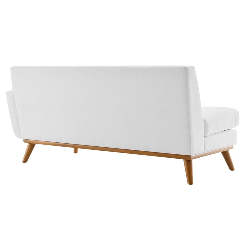 Modway Engage Left-Facing Upholstered Fabric Sectional Sofa in White