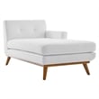 Modway Engage Right-Facing Upholstered Fabric Sectional Sofa in White
