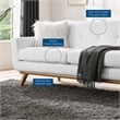 Modway Engage Right-Facing Upholstered Fabric Sectional Sofa in White