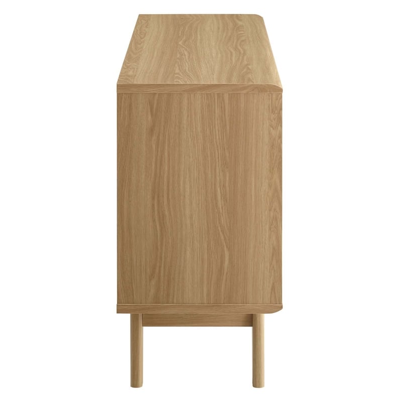 Modway Render Modern Style Particleboard Wood Display Stand in Oak