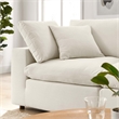 Modway Commix 2-Piece Fabric Down Filled Sectional Sofa in Light Beige