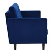 Modway Exalt Tufted Performance Velvet Sofa in Navy and Black