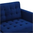 Modway Exalt Tufted Performance Velvet Sofa in Navy and Black