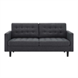 Modway Exalt Fabric Upholstered Tufted Sofa in Charcoal & Black