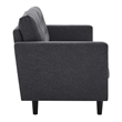 Modway Exalt Fabric Upholstered Tufted Sofa in Charcoal & Black