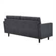 Modway Exalt Fabric Upholstered Tufted Sofa in Charcoal & Black